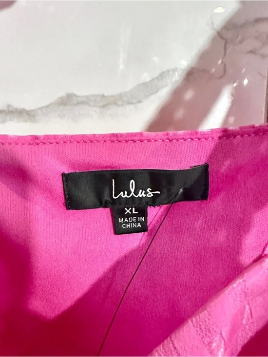 Lulus Pink Jacquard Tie Strap Mini Dress - Picture 4 of 10